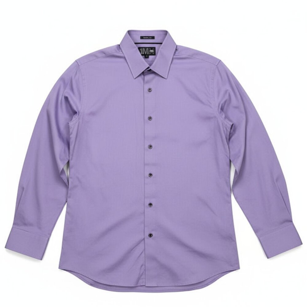 Express 1MX Fitted Button Down Shirt Purple Men's Size Large